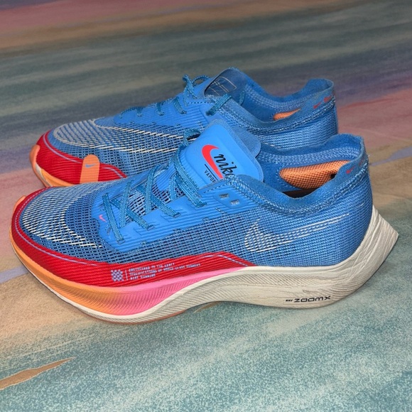 Nike ZoomX Vaporfly Next% 2 Blue Running Shoes DZ5222-400, Women's Size 7 - Picture 1 of 9
